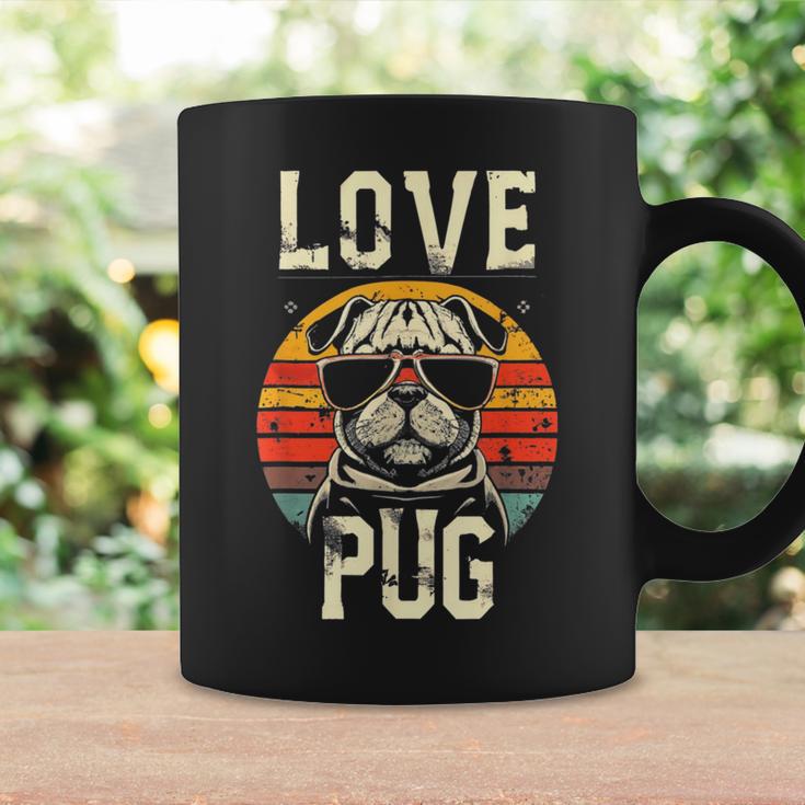 犬愛好家のためのかわいいパグのイラスト コーヒーマグ ギフトのアイデア
