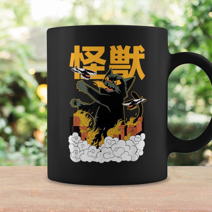 猫 怪獣 面白いtシャツ ネコ にゃんこ 文字入り メンズ おもしろ 面白い 服 おもしろグッズ かわいいイラスト ネタ コーヒーマグ ギフトのアイデア