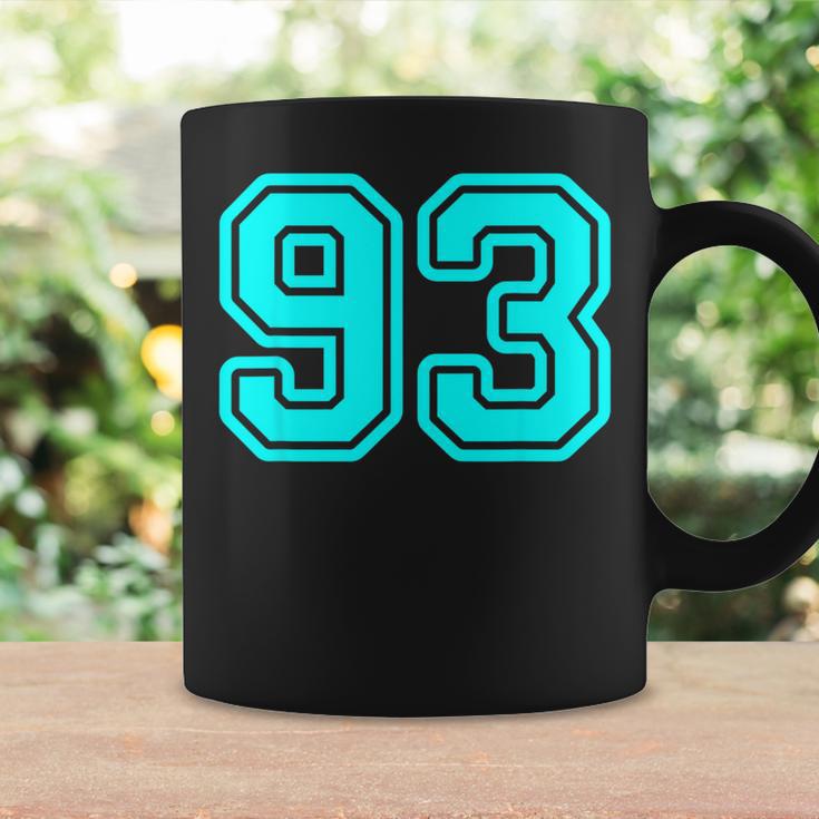 番号 93 シアン スポーツ番号 コーヒーマグ ギフトのアイデア