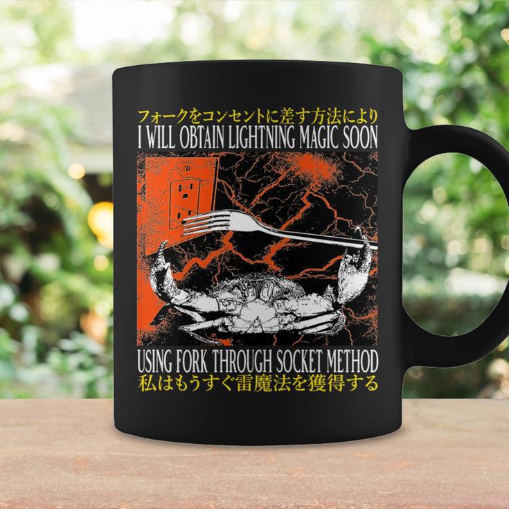 稲妻の魔法が手に入る 近いヴィンテージ日本蟹 長袖tシャツ コーヒーマグ ギフトのアイデア
