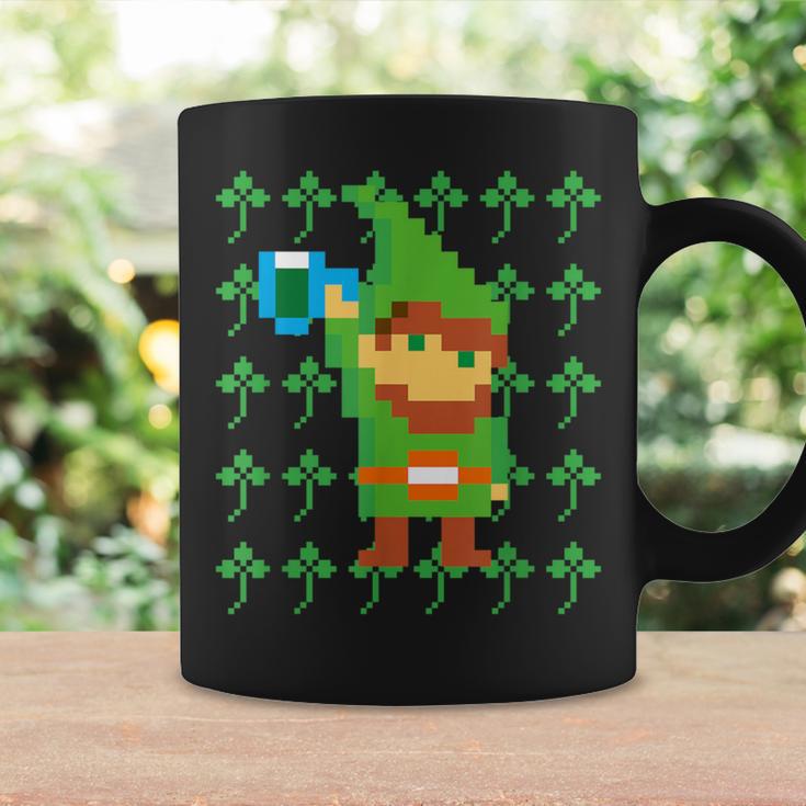 聖パトリックデー 乾杯 ピクセルアート シャムロック ドット絵 レトロゲーム コーヒーマグ ギフトのアイデア