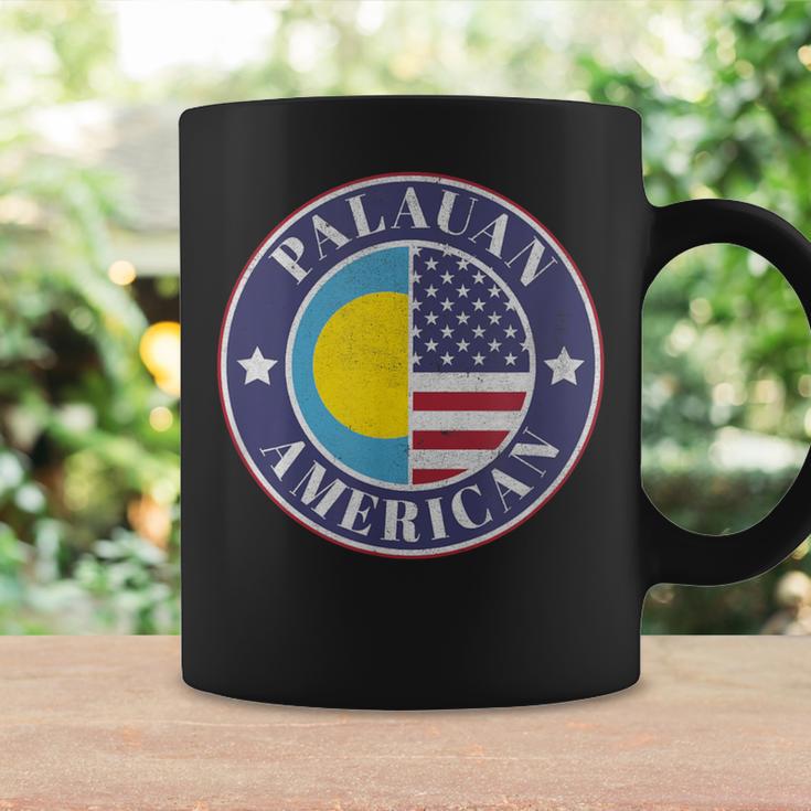 誇り高きパラオ・アメリカン・バッジ パラオ国旗 コーヒーマグ ギフトのアイデア