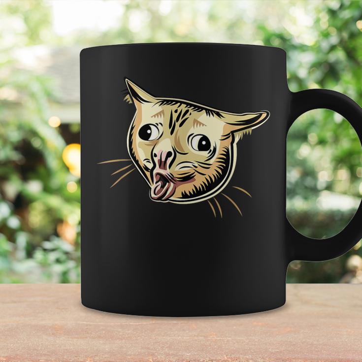 面白い咳き猫のミーム コーヒーマグ ギフトのアイデア