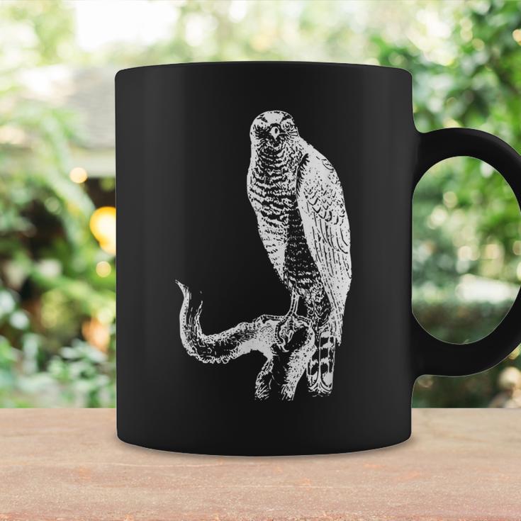 黒い線画 鷹 鳥獣戯画 コーヒーマグ ギフトのアイデア
