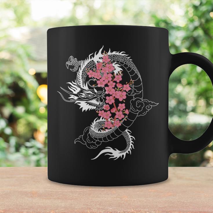 龍 日本の桜文化 長袖tシャツ コーヒーマグ ギフトのアイデア