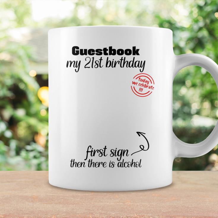 21st Birthday Man Woman Guest Book Party Celebration Birthday Graphic Print Coffee Mug Gifts ideas