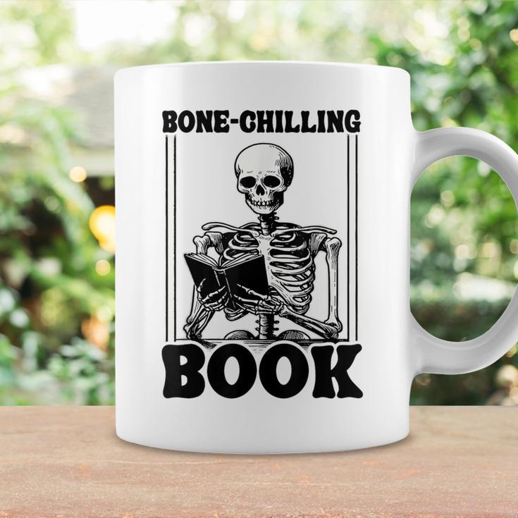 Bone-Chilling Book Book Lover Bookworm Skeleton Book Graphic Print Coffee Mug Gifts ideas