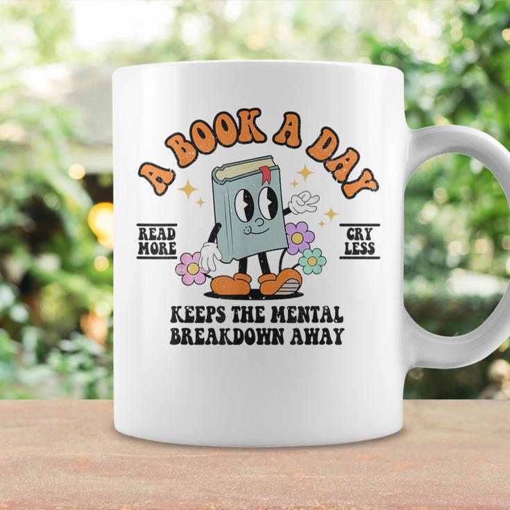 A Book A Day Keeps The Mental Breakdown Away Book Lovers Graphic Print Coffee Mug Gifts ideas