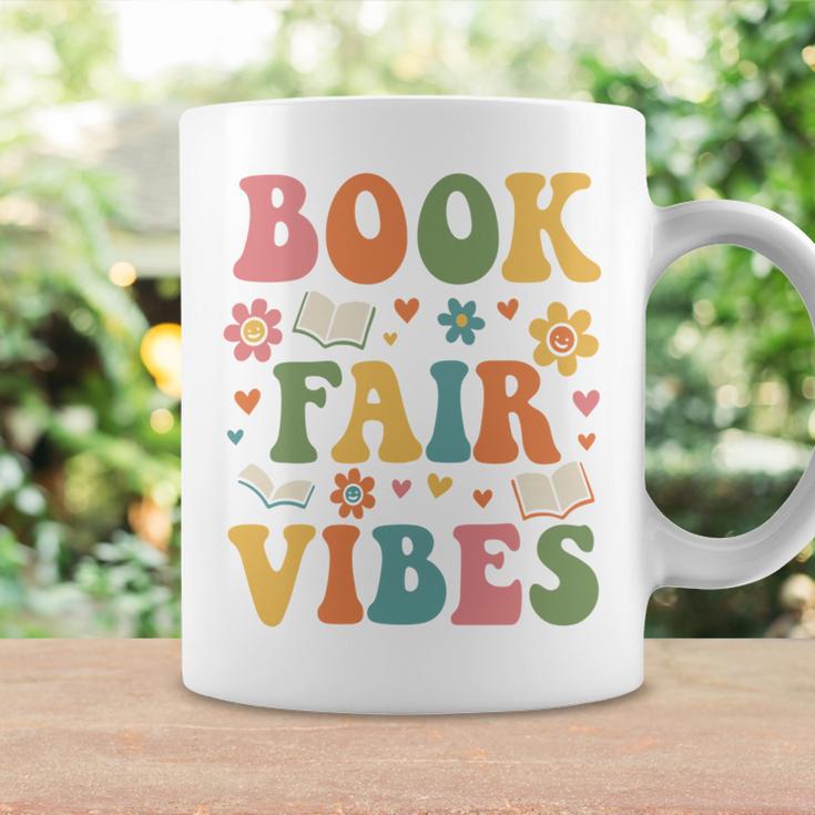 Book Fair Vibes Groovy Retro School Reading Nostalgic Graphic Print Coffee Mug Gifts ideas