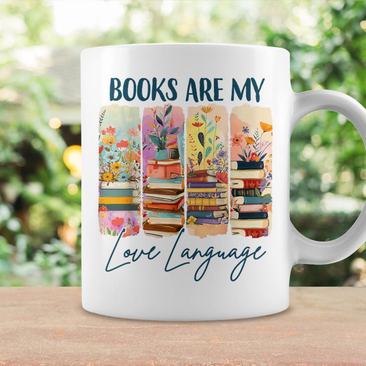 Book Lover Reading Brushstroke Books Are My Love Language Graphic Print Coffee Mug Gifts ideas