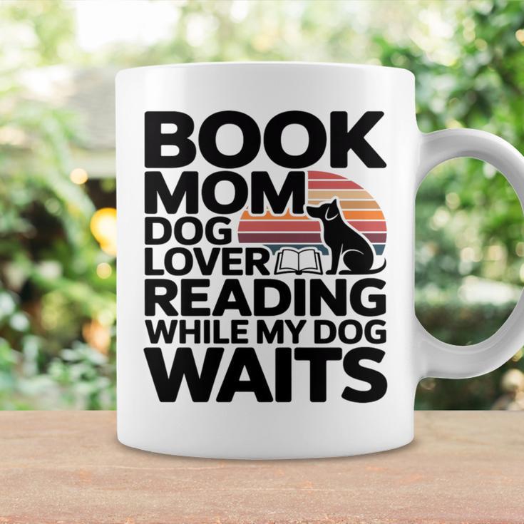 Book Mom Dog Lover Reading While My Dog Waits Premium Tri-Blend Graphic Print Coffee Mug Gifts ideas