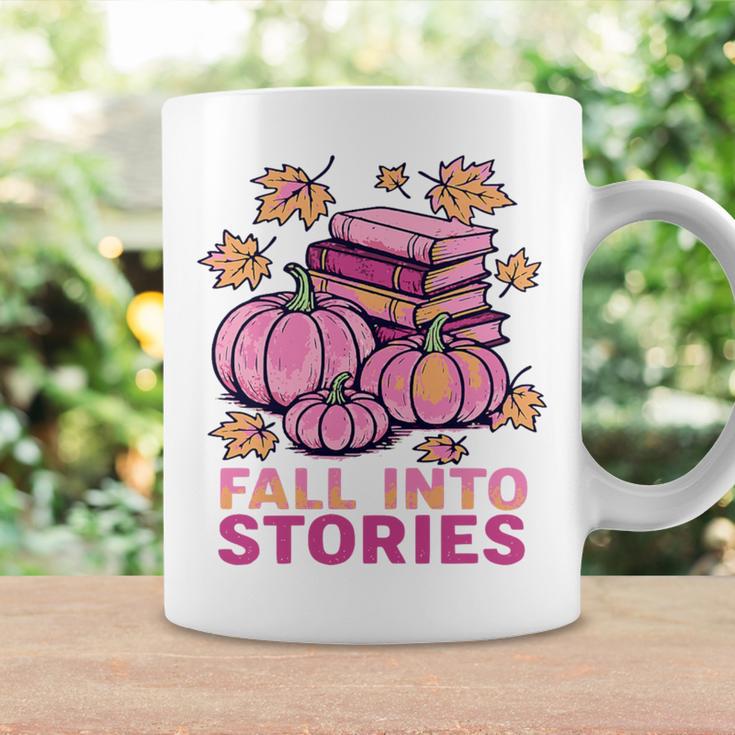 Bookcore Coquette Pinkoween Fall Into Stories Books Premium Tri-Blend Graphic Print Coffee Mug Gifts ideas