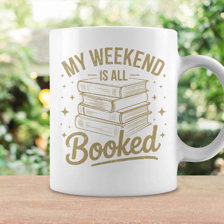 My Weekend Is All Booked Reading Book Lover Graphic Print Coffee Mug Gifts ideas