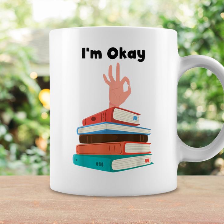 Too Many Books Book Lover I'm Okay Book Lovers Day Graphic Print Coffee Mug Gifts ideas