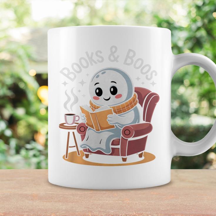 Books And Boos Reading Ghost Premium Tri-Blend Graphic Print Coffee Mug Gifts ideas