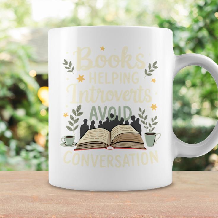 Books Helping Introverts Avoid Conversation Introvert Graphic Print Coffee Mug Gifts ideas