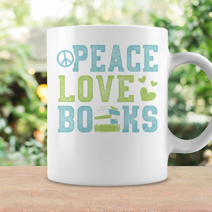 Books Peace Love Bookworm Book Nerd Book Lover Reading Graphic Print Coffee Mug Gifts ideas