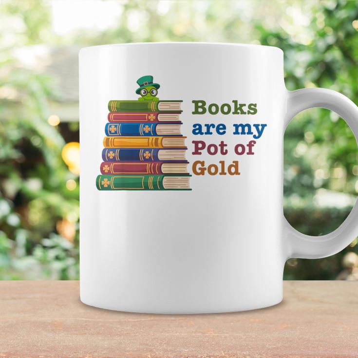 Books Are My Pot Of Gold St Patricks Day Bookworm Reader Graphic Print Coffee Mug Gifts ideas