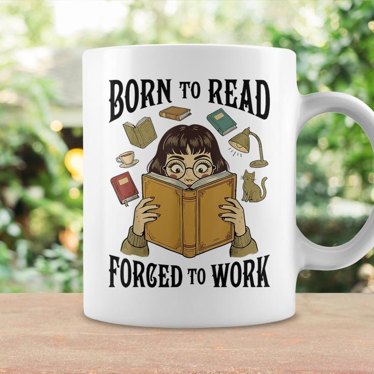 Born To Read Forced To Work Reading Book Lover Graphic Print Coffee Mug Gifts ideas