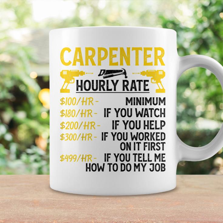 メンズ Carpenter Hourly Rate For Woodworker Carpenter Retro コーヒーマグ ギフトのアイデア