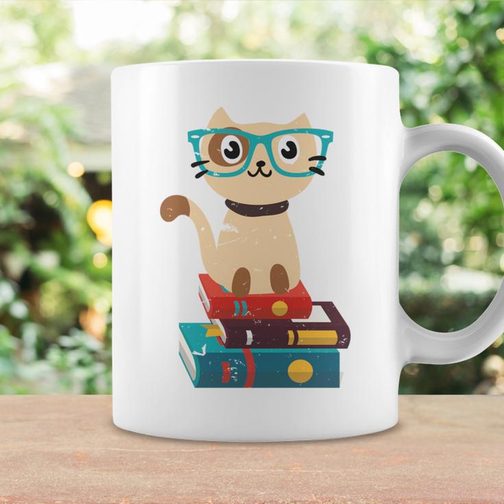 Cat Book Reader Nerd Graphic Print Coffee Mug Gifts ideas