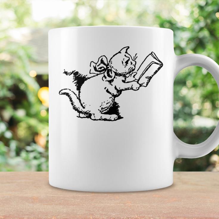 Cat Reading a Book Print Graphic Print Coffee Mug Gifts ideas