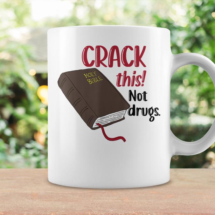 Christian Quote Holy Bible Crack This Book Not Drugs Graphic Print Coffee Mug Gifts ideas Christian Quote Holy Bible Crack This Book Not Drugs Graphic Print Coffee Mug Gifts ideas
