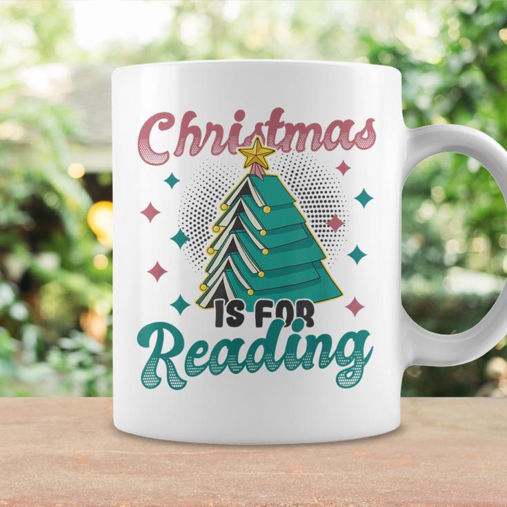 Christmas Is For Reading Books Christmas Tree Books Graphic Print Coffee Mug Gifts ideas