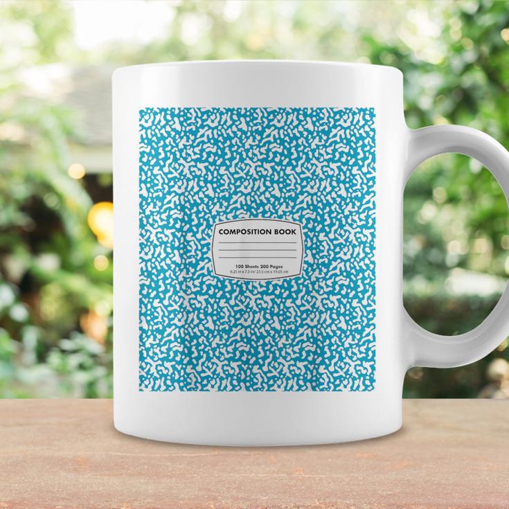 Classic Sky Blue Composition Book School Book Teachers Graphic Print Coffee Mug Gifts ideas