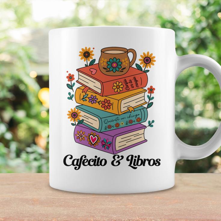 Coffee & Book Lover Reader Mexican Spanish Cafecito & Libros Graphic Print Coffee Mug Gifts ideas