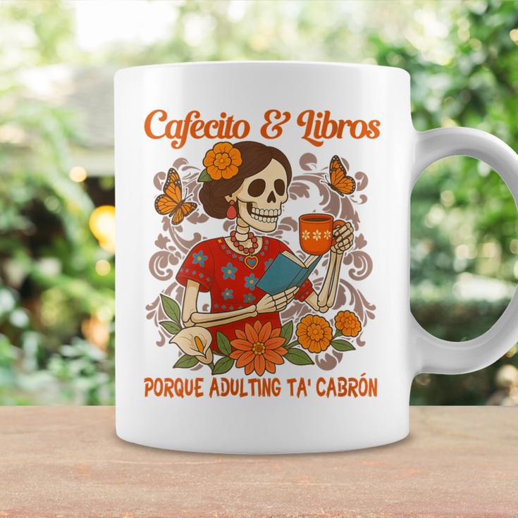 Coffee & Reading Book Lover Mexican Latina Cafecito & Libros Graphic Print Coffee Mug Gifts ideas