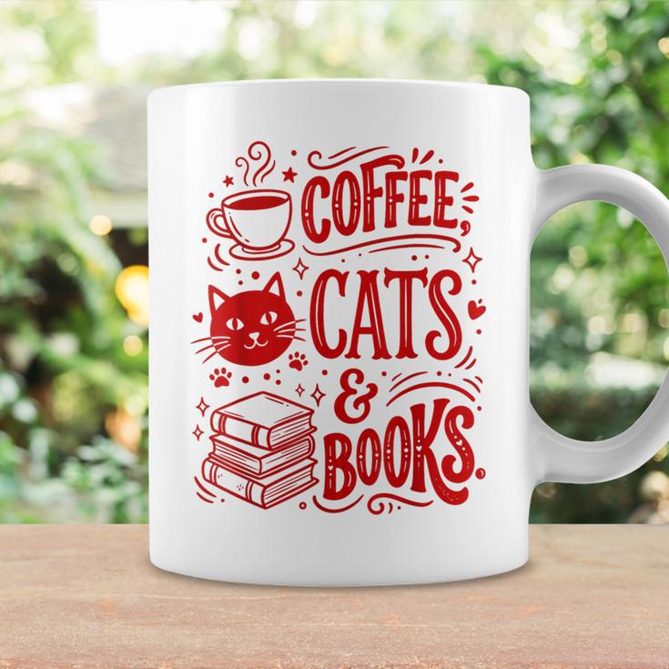 Coffee Cats And Books Lover Reading Graphic Print Coffee Mug Gifts ideas