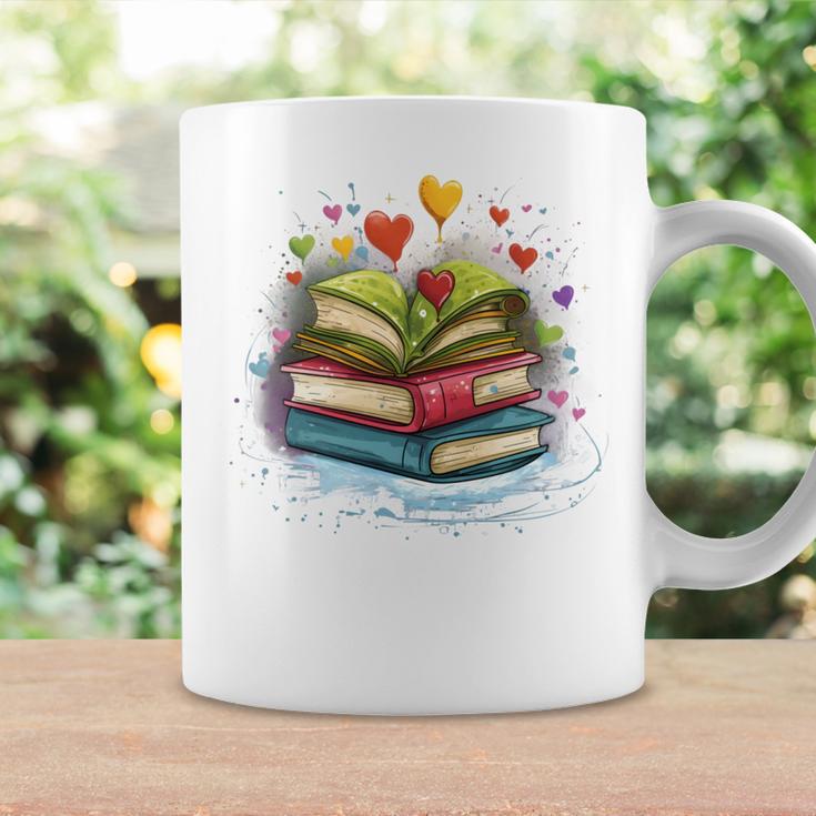 Colorful Books Love Books Watercolor Booklover Performance Graphic Print Coffee Mug Gifts ideas