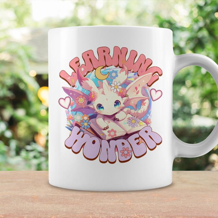 Cute Dragon Learning Wonder Bookworm Girls Books & Dragons Premium Tri-Blend Graphic Print Coffee Mug Gifts ideas