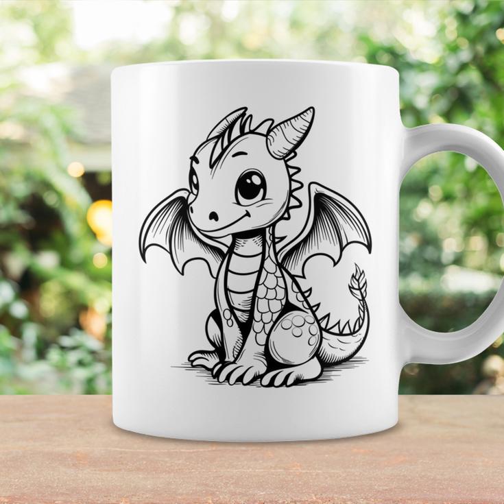 Cute Kawaii Dragon Coloring Book Art Color In Graphic Print Coffee Mug Gifts ideas Cute Kawaii Dragon Coloring Book Art Color In Graphic Print Coffee Mug Gifts ideas