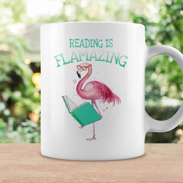 Cute Reading Is Flamazing Flamingo Book Lover Reader Graphic Print Coffee Mug Gifts ideas