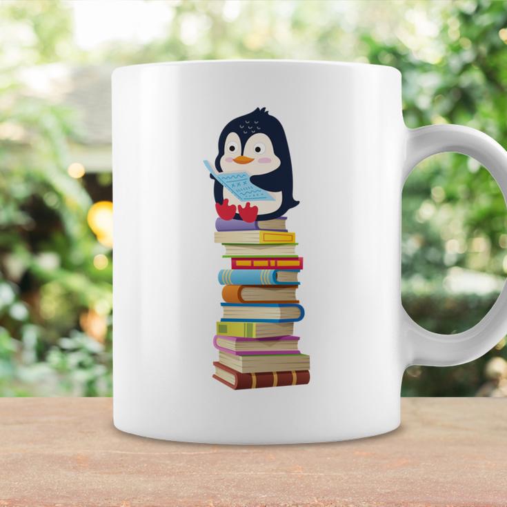 Cute Reading Penguin Women's Tops Book Lovers Graphic Print Coffee Mug Gifts ideas