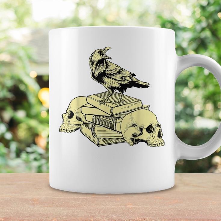 Dark Academia Aesthetic Raven Crow On Old Books Skull Goth Graphic Print Coffee Mug Gifts ideas Dark Academia Aesthetic Raven Crow On Old Books Skull Goth Graphic Print Coffee Mug Gifts ideas