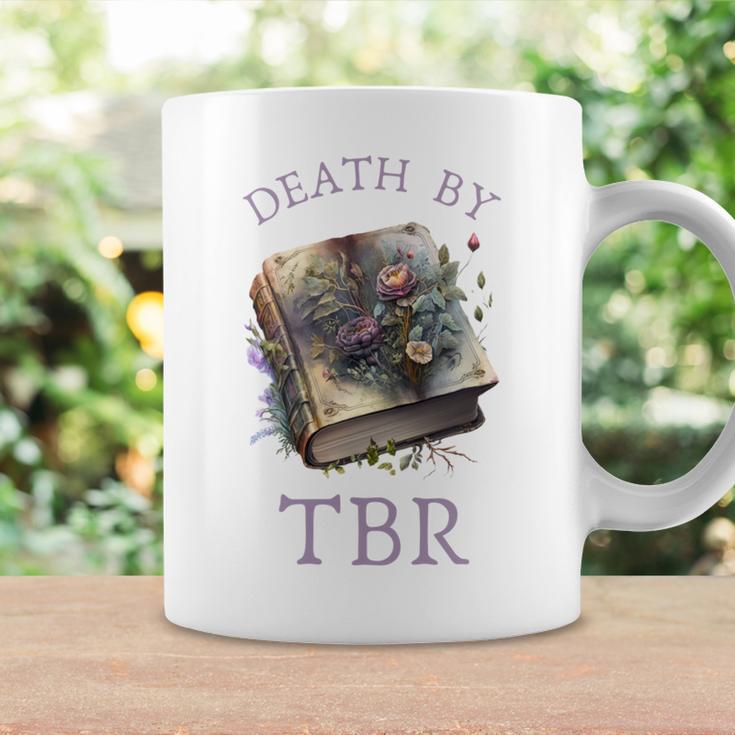 Death By TBR So Many Books Bookish Bookworm Graphic Print Coffee Mug Gifts ideas