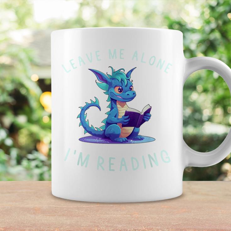 Dragon Reading Book Lover Leave Me Alone I'm Reading Graphic Print Coffee Mug Gifts ideas