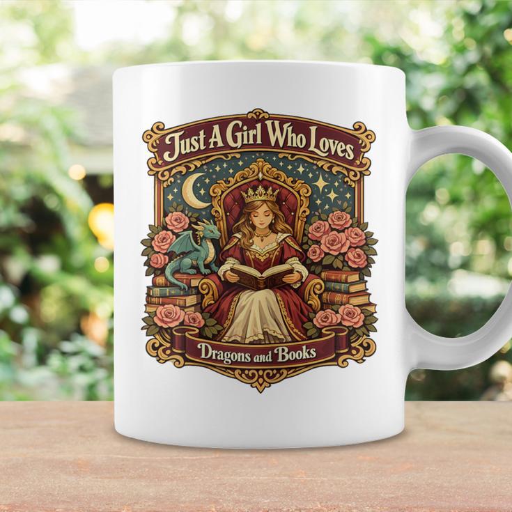 Dragon Reading Book Outfit Girls Dress Fantasy Reader Graphic Print Coffee Mug Gifts ideas