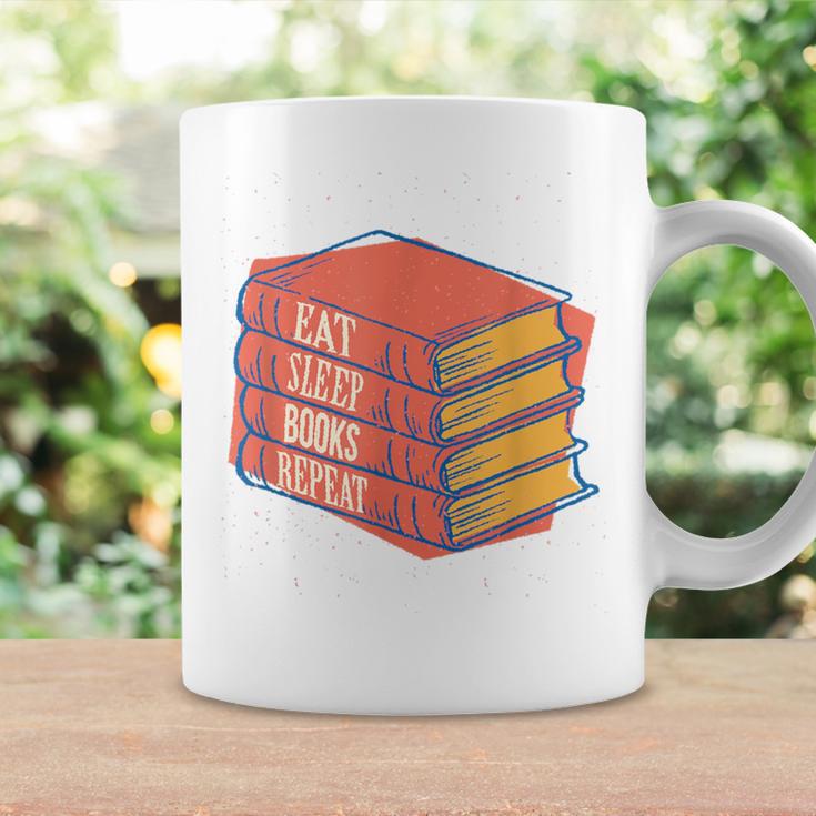 Eat Sleep Books Repeat Book Lover Reading Bookworm Teacher Graphic Print Coffee Mug Gifts ideas