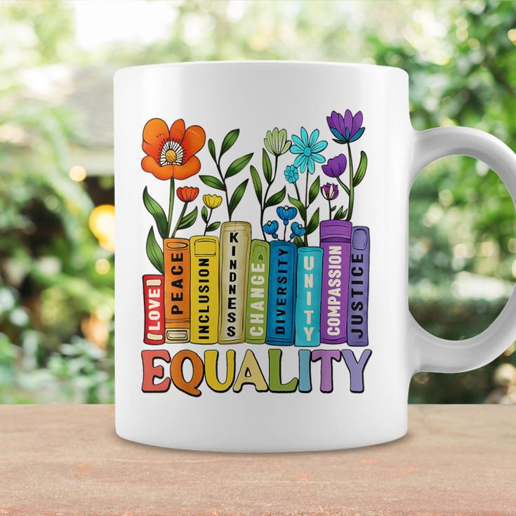 Equality Books Wildflower Rainbow LGBT Lesbian Gay Pride Graphic Print Coffee Mug Gifts ideas Equality Books Wildflower Rainbow LGBT Lesbian Gay Pride Graphic Print Coffee Mug Gifts ideas