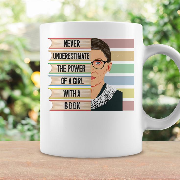 Feminist Ruth Bader Ginsburg RBG Quote Girl With Book Women Premium Tri-Blend Graphic Print Coffee Mug Gifts ideas
