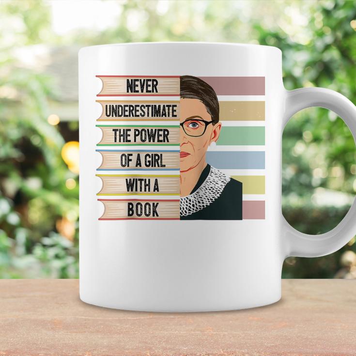 Feminist Ruth Bader Ginsburg RBG Quote Girl With Book Women Raglan Baseball Tee Graphic Print Coffee Mug Gifts ideas
