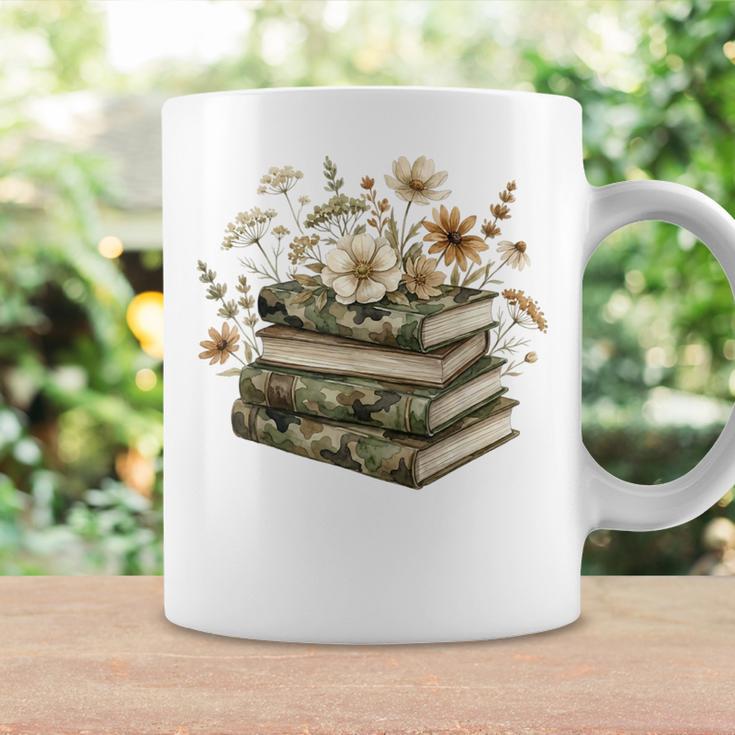Floral Boho Flowers Books Camo Teacher Wildflowers Reading Graphic Print Coffee Mug Gifts ideas