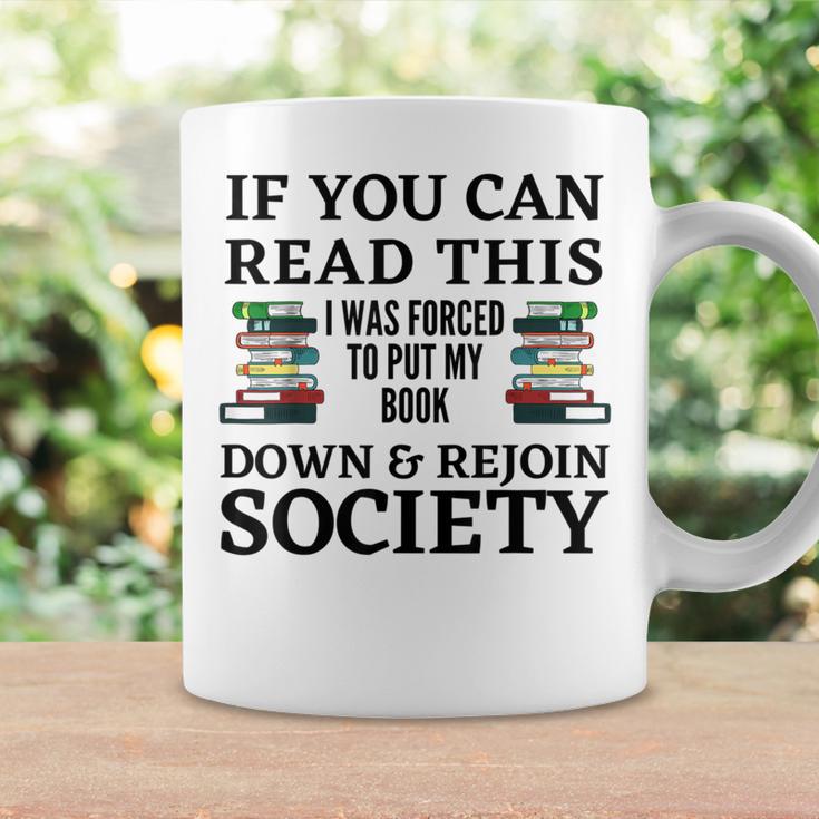I Was Forced To Put My Book Down & Rejoin Society Book Lover Graphic Print Coffee Mug Gifts ideas