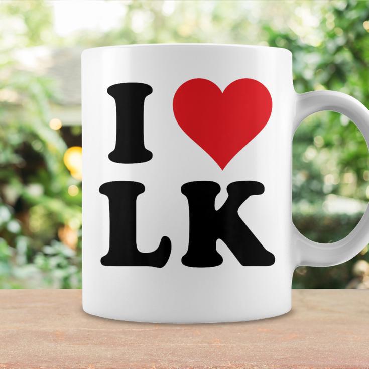I Heart Lk Initials I Love LK First And Last Name L K コーヒーマグ ギフトのアイデア