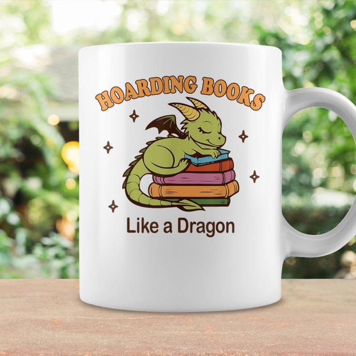 Hoarding Books Like a Dragon Reading Graphic Print Coffee Mug Gifts ideas