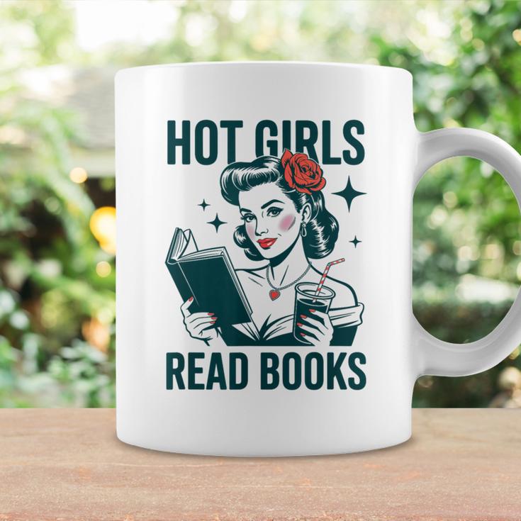 Hot Girls Read Books Bookworm Librarian Humor Graphic Print Coffee Mug Gifts ideas
